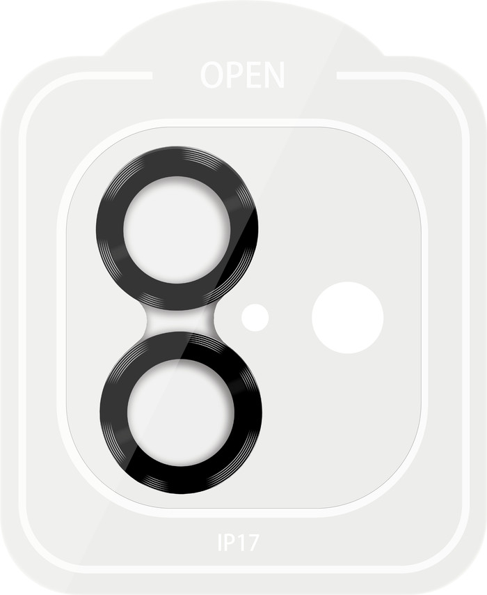BlueBuilt Aluminium Kameraobjektivschutz Apple iPhone 17 Black vorne
