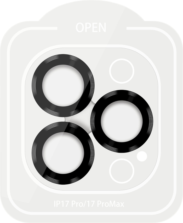 BlueBuilt Aluminium Kameraobjektivschutz Apple iPhone 17 Pro / 17 Pro Max Black detail