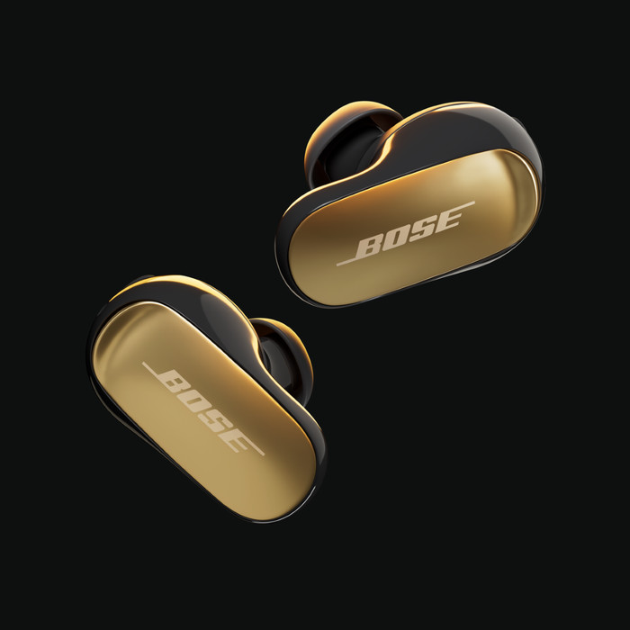 Bose QuietComfort Ultra Earbuds (2nd Gen) Gold product in use