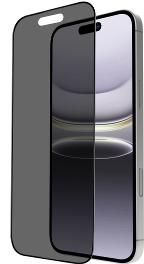 BlueBuilt Back Cover iPhone 17 Black + BlueBuilt iPhone 17 Privacy Screen Protector Glass front