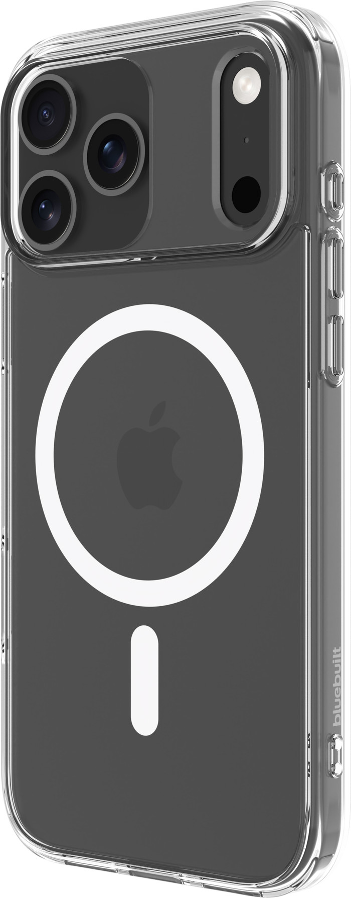 BlueBuilt Protective Back Cover with MagSafe iPhone 17 Pro Max Transparent + BlueBuilt iPhone 17 Pro Max Screen Protector Glass right side