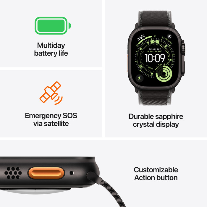 Apple Watch Ultra 3 Cellular 49mm Black Trail Loop M/L visual supplier