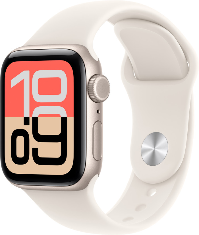 Apple Watch SE (2025) 5G 40 mm Polarstern Sportarmband S/M Main Image