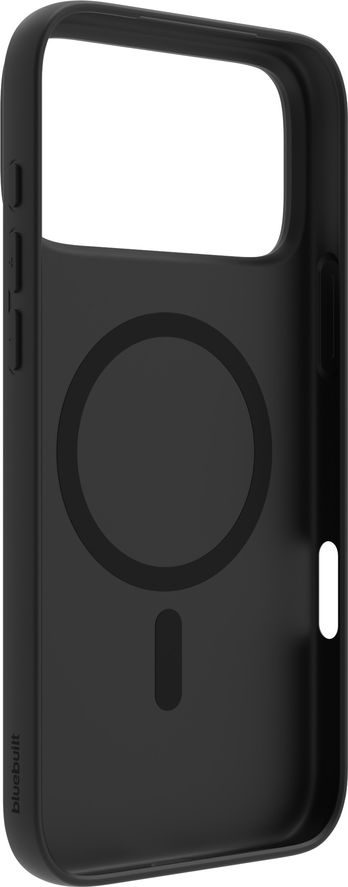 BlueBuilt Protective Backcover mit MagSafe iPhone 17 Pro Max Schwarz + BlueBuilt iPhone 17 Pro Max Panzerglas rechte seite