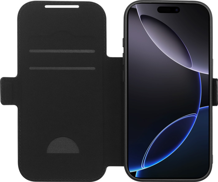 BlueBuilt Apple iPhone 17 Pro Book Case Leather Black Main Image