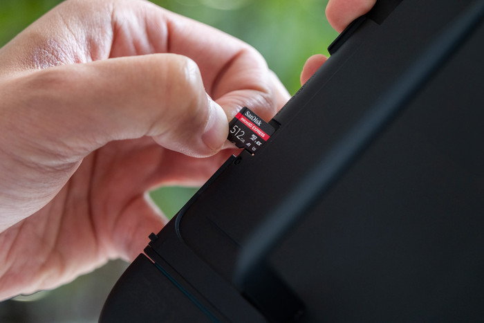 SanDisk microSD Express Card 512GB 650 MB/s produkt in gebrauch