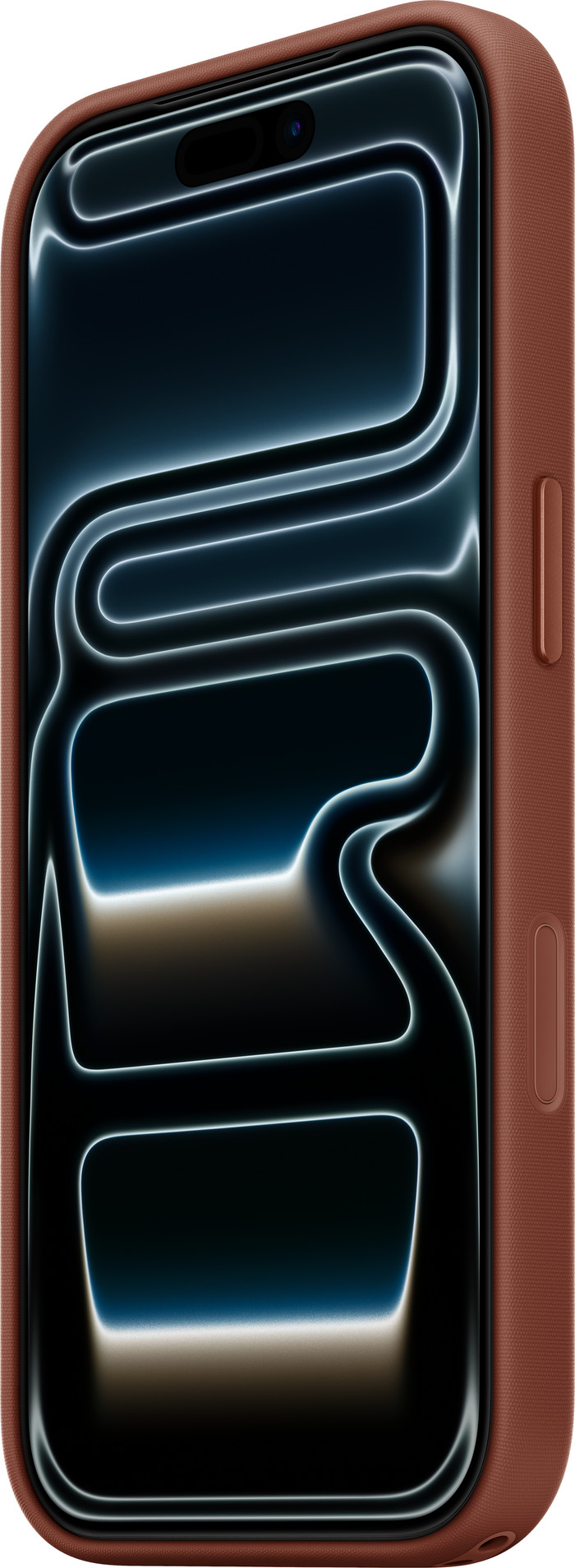 Apple iPhone 17 Pro Funktionsgewebe Backcover mit MagSafe Braun rechte seite