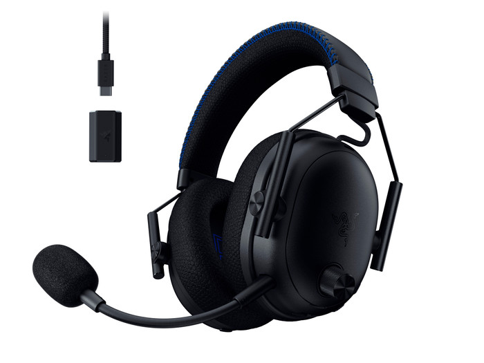 Razer BlackShark V3 Pro Wireless PlayStation - Schwarz vorne