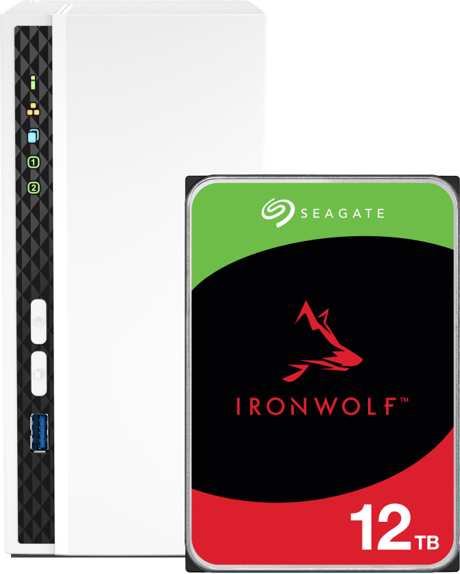 QNAP TS-233 + Seagate Ironwolf 12 TB Main Image