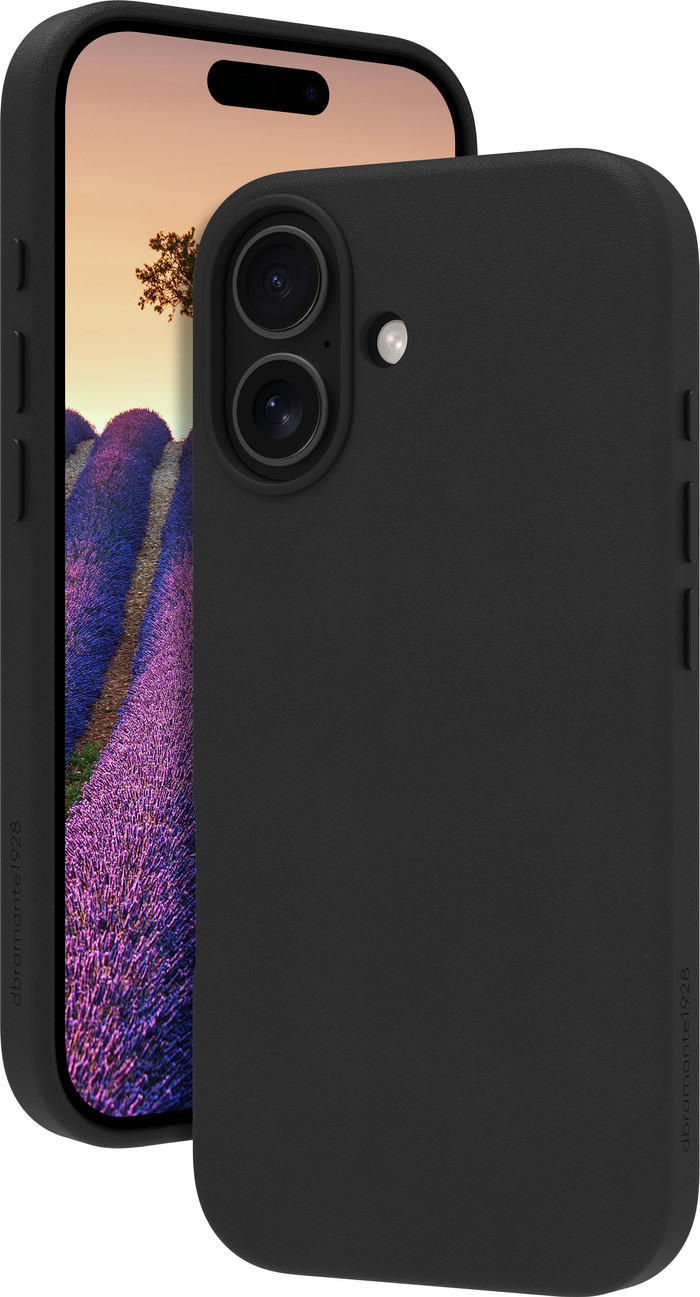 DBramante1928 Roskilde Apple iPhone 17 Backcover mit MagSafe Leder Schwarz vorne