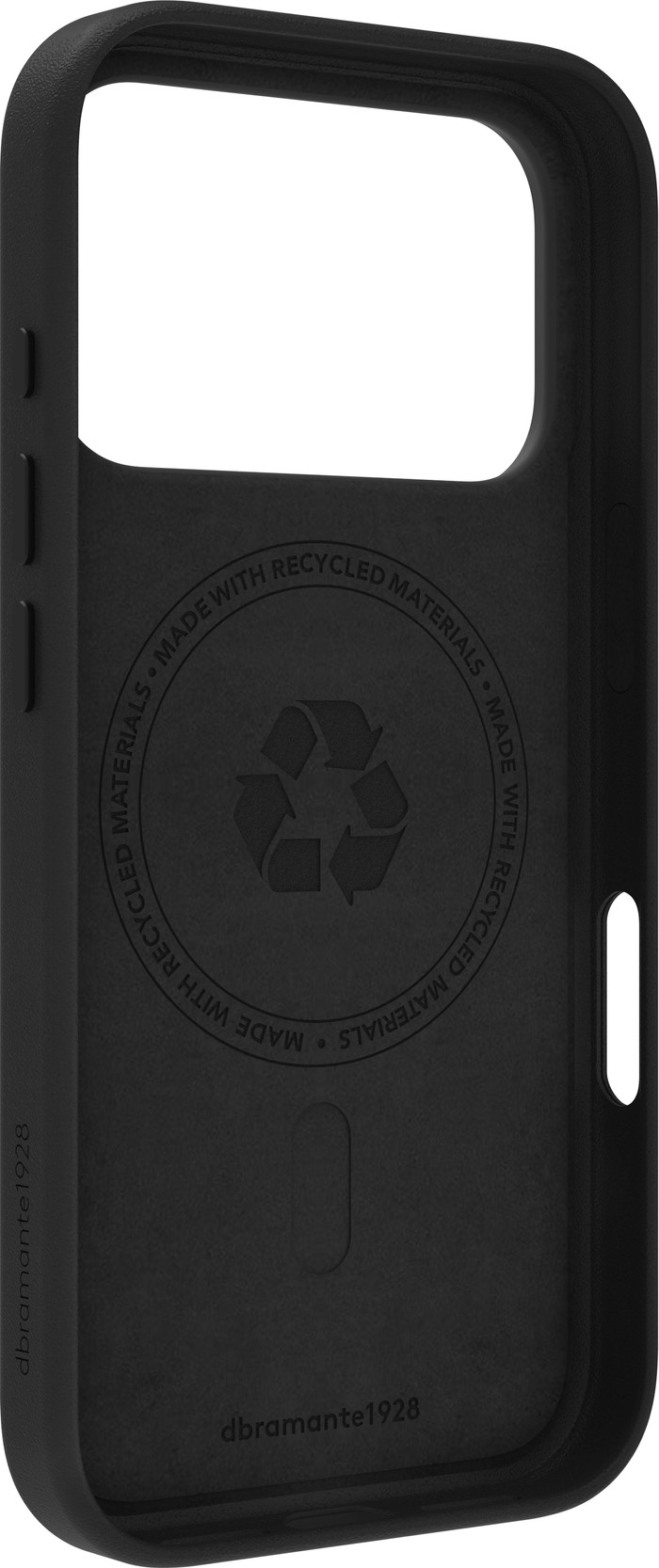 DBramante1928 Roskilde Apple iPhone 17 Pro Backcover mit MagSafe Leder Schwarz vorne