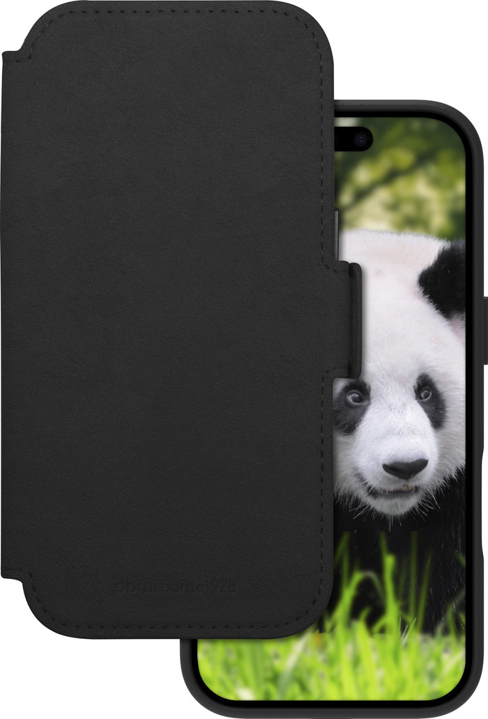 DBramante1928 Lynge iPhone 17 Book Case Leder Schwarz vorne