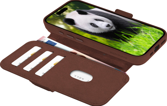 DBramante1928 Lynge iPhone 17 Book Case Leder Braun vorne