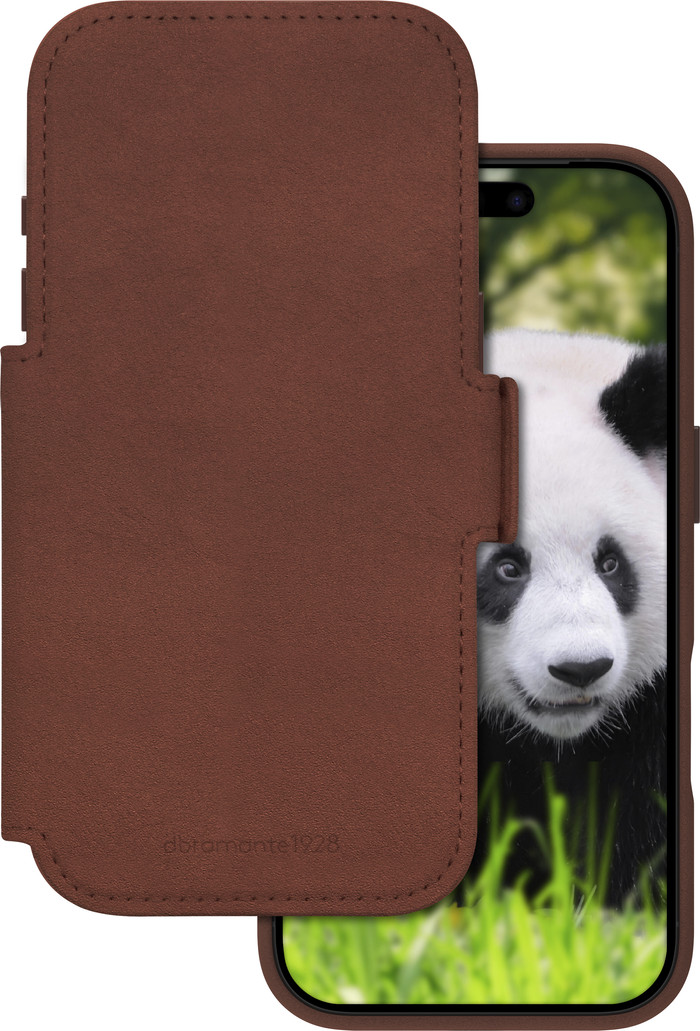 dbramante1928 Lynge iPhone 17 Pro Book Case Leather with MagSafe Brown front