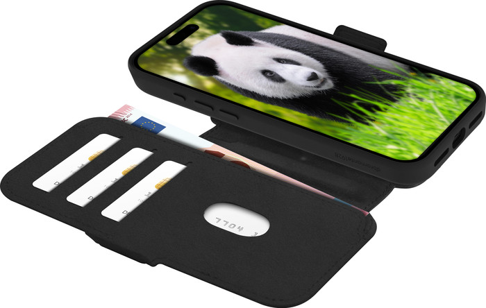 dbramante1928 Lynge iPhone 17 Pro Max Book Case Leather with MagSafe Black front