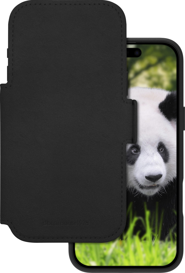 dbramante1928 Lynge iPhone 17 Pro Max Book Case Leather with MagSafe Black front