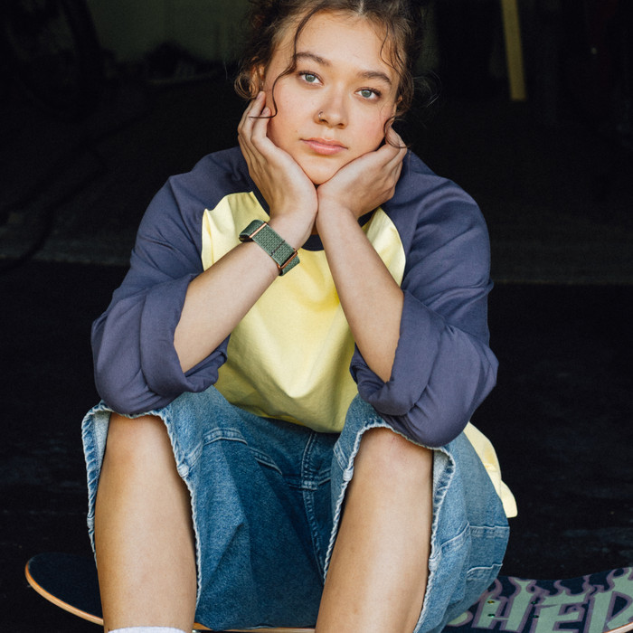 Polar Loop Watch Strap Green S/M/L product in use