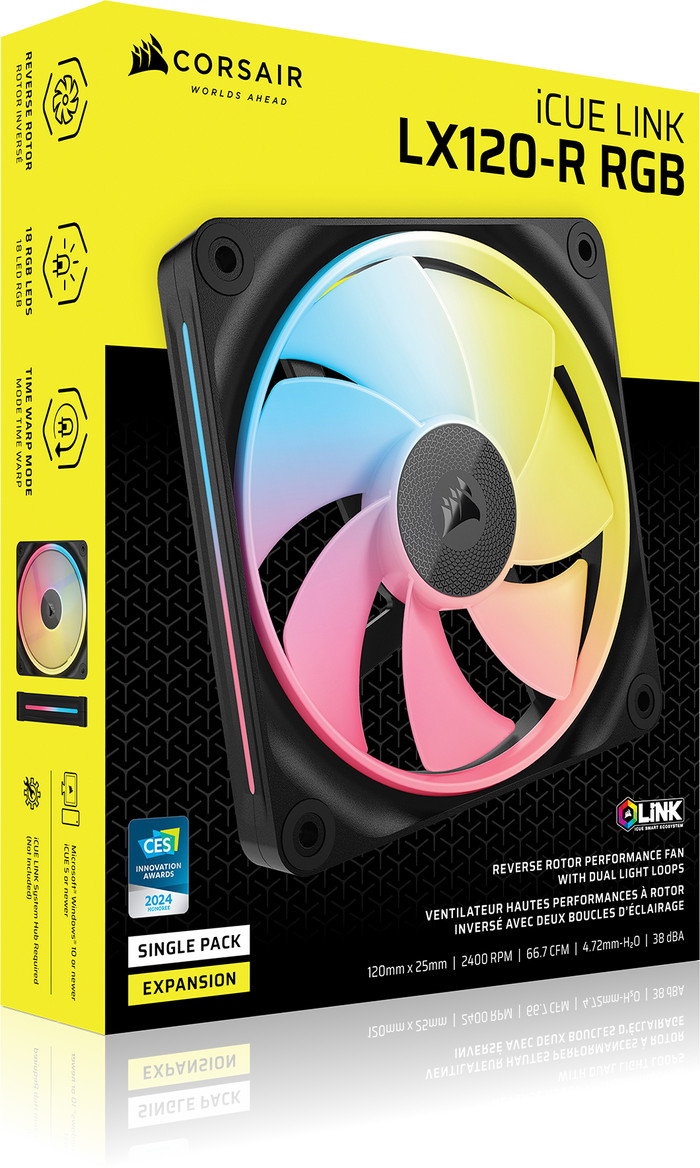 CORSAIR iCUE LINK LX120R RGB Reverse - Single Fan packaging