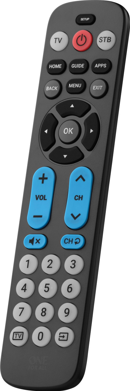 One For All URC6821 Easy/Senior Citizen Remote right side