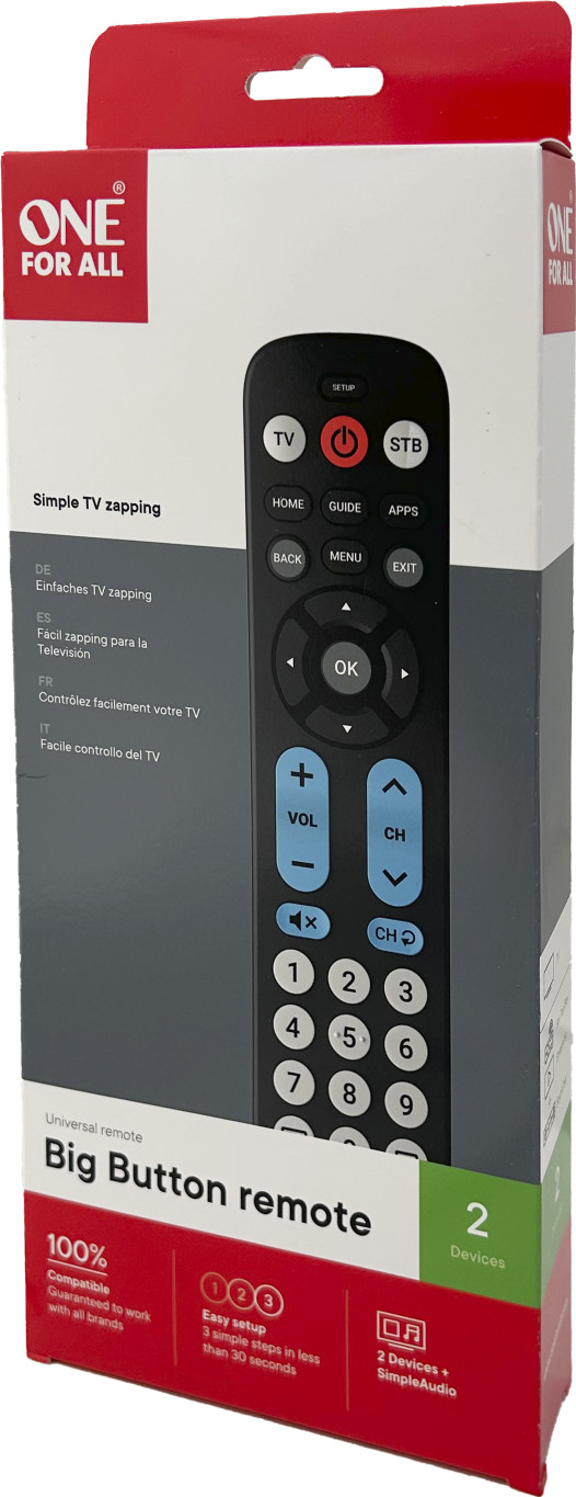 One For All URC6821 Easy/Senior Citizen Remote packaging