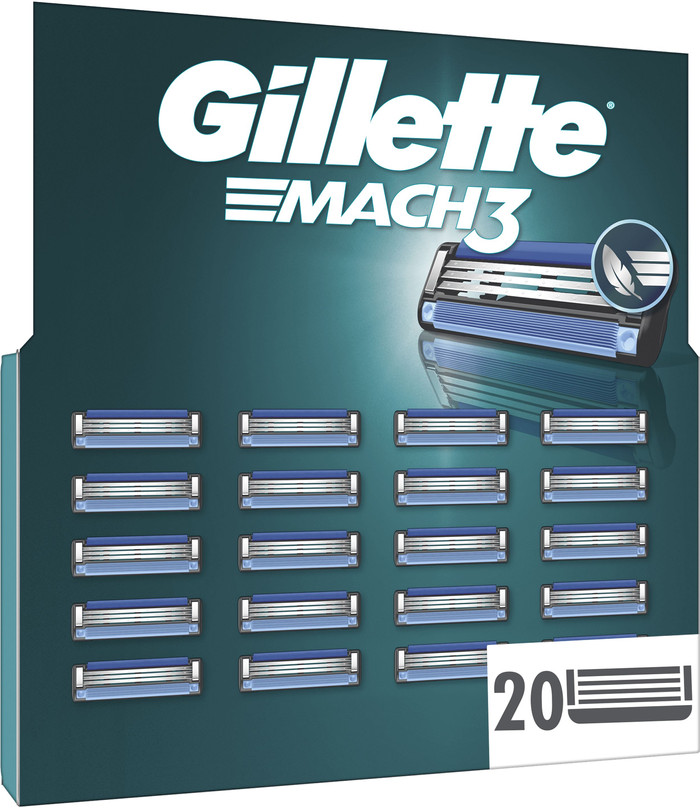 Gillette Mach3 Replacement Blades (20 units) left side