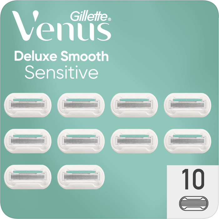 Gillette Venus Deluxe Smooth Sensitive Replacement Blades (10 units) packaging