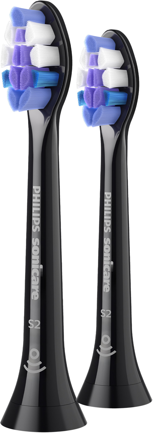 Philips Sonicare Optimal Sensitive HX6052/88 Schwarz (2 Stück) vorne