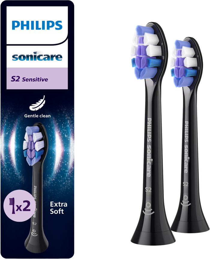 Philips Sonicare Optimal Sensitive HX6052/88 Schwarz (2 Stück) Main Image