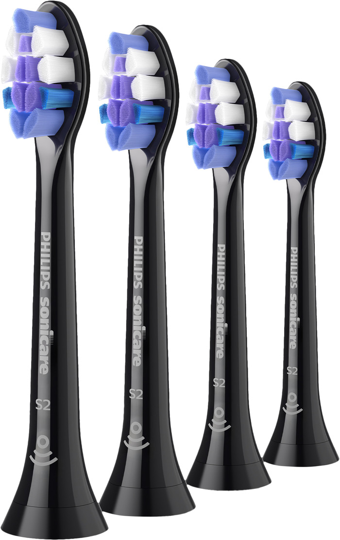 Philips Sonicare Optimal Sensitive HX6054/88 Schwarz (4 Stück) vorne