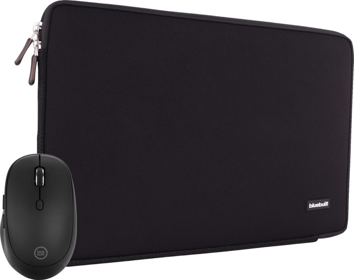 BlueBuilt Laptophülle für Apple MacBook Air 15 Zoll Schwarz + Tradendum Maus Main Image