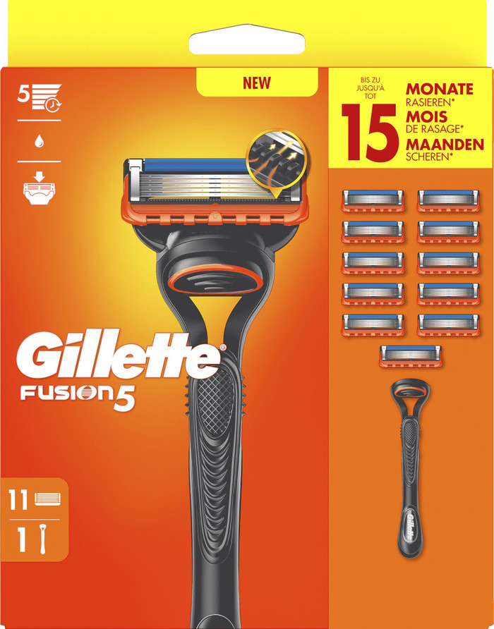 Gillette Fusion5 + 11 Ersatzklingen verpackung
