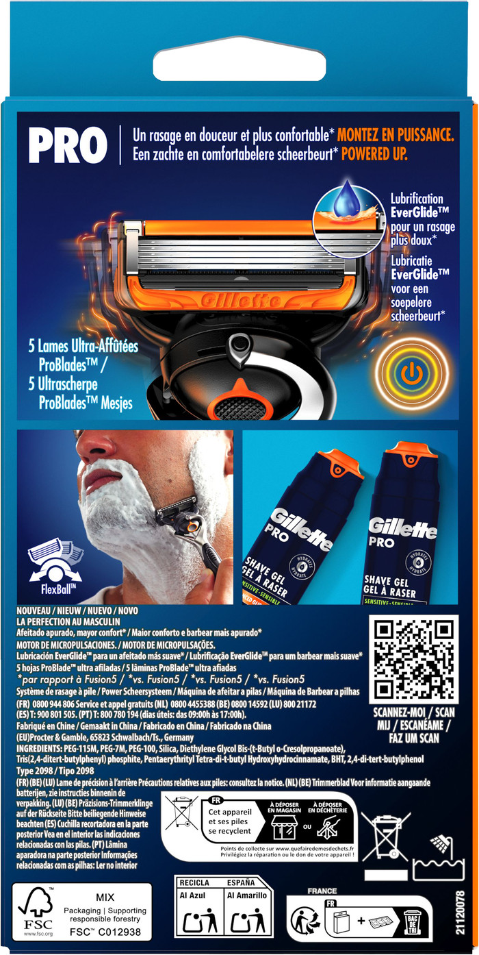 Gillette Proglide Power packaging