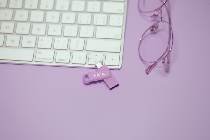 SanDisk Ultra Dual Drive USB-C 512GB Lavender produkt in gebrauch