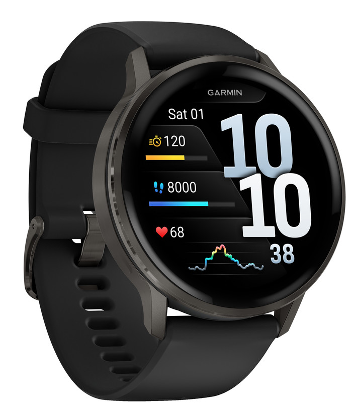 Garmin Venu 4 Schwarz 45 mm rechte seite