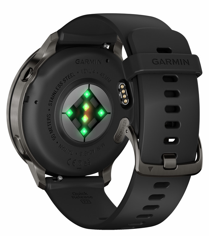 Garmin Venu 4 Schwarz 45 mm rückseite