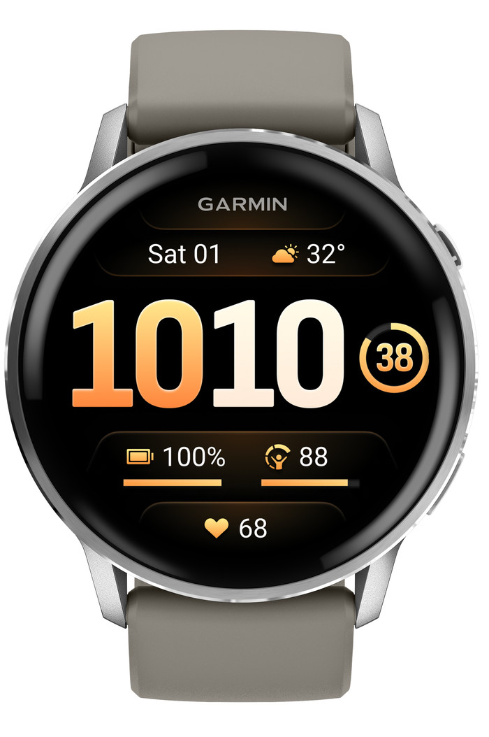 Garmin Venu 4 Silver/Gray 45mm front