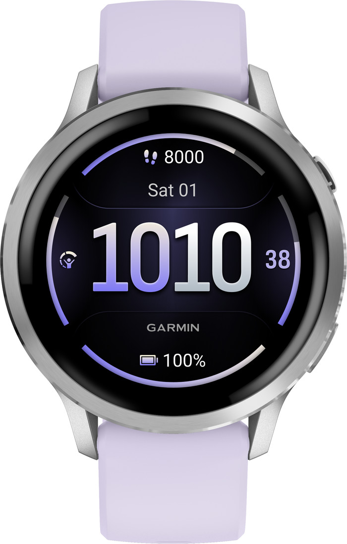 Garmin Venu 4 Silver/Purple 41mm front