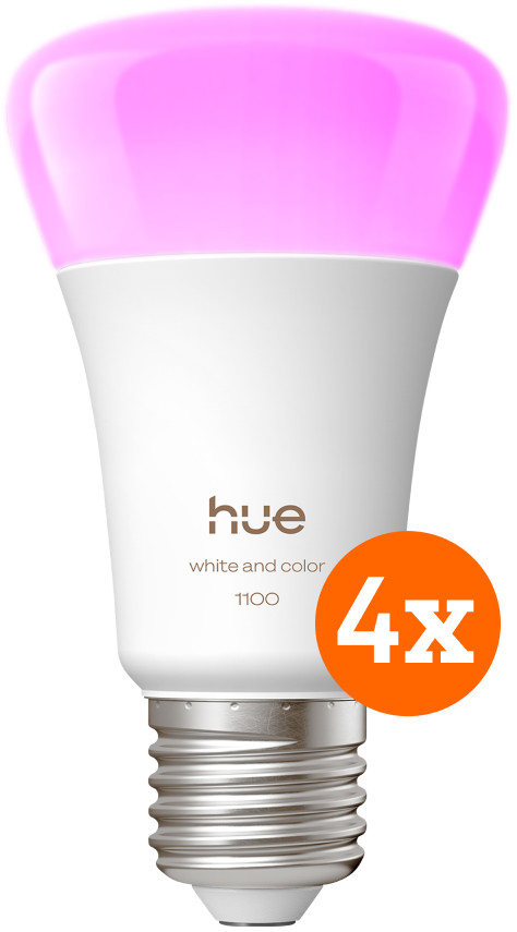 Philips Hue White and Color E27 1100lm 4-pack Main Image