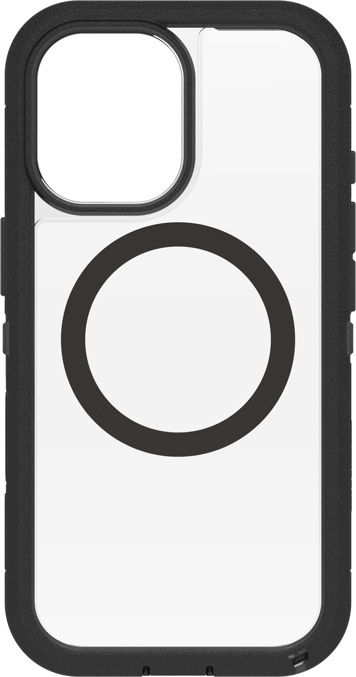 Otterbox Defender Pro XT iPhone 17 Backcover mit MagSafe Magnet Transparent Schwarzer Rand vorne