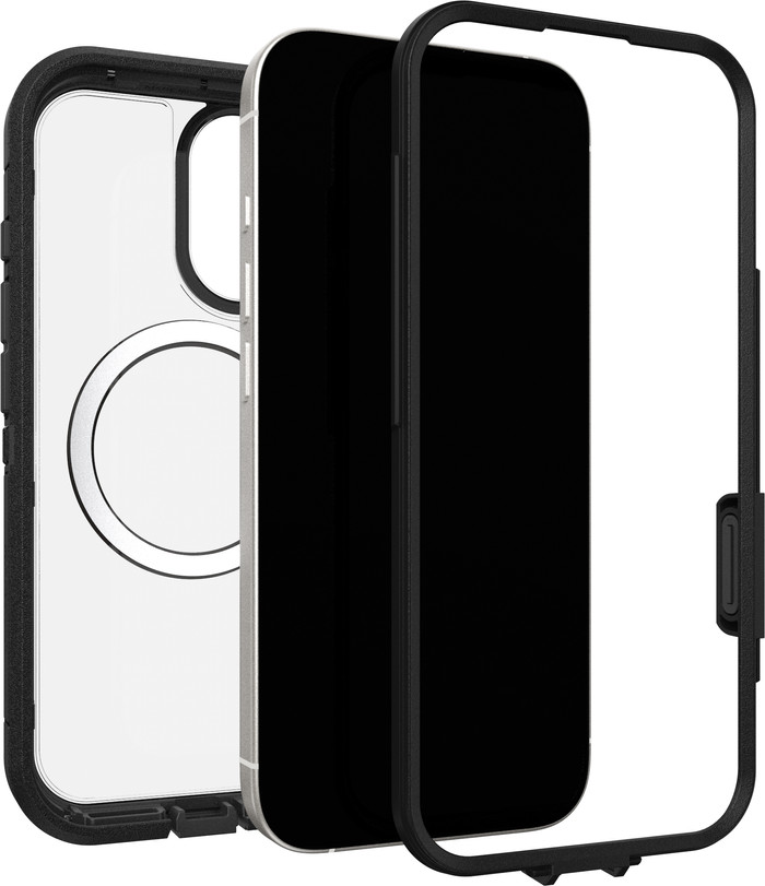 Otterbox Defender Pro XT iPhone 17 Backcover mit MagSafe Magnet Transparent Schwarzer Rand Verbundprodukt
