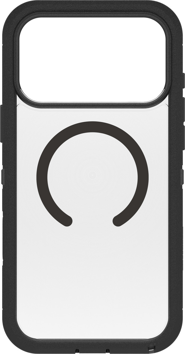 OtterBox Defender Pro XT iPhone 17 Pro Max Back Cover MagSafe Magnet Transparent Black front