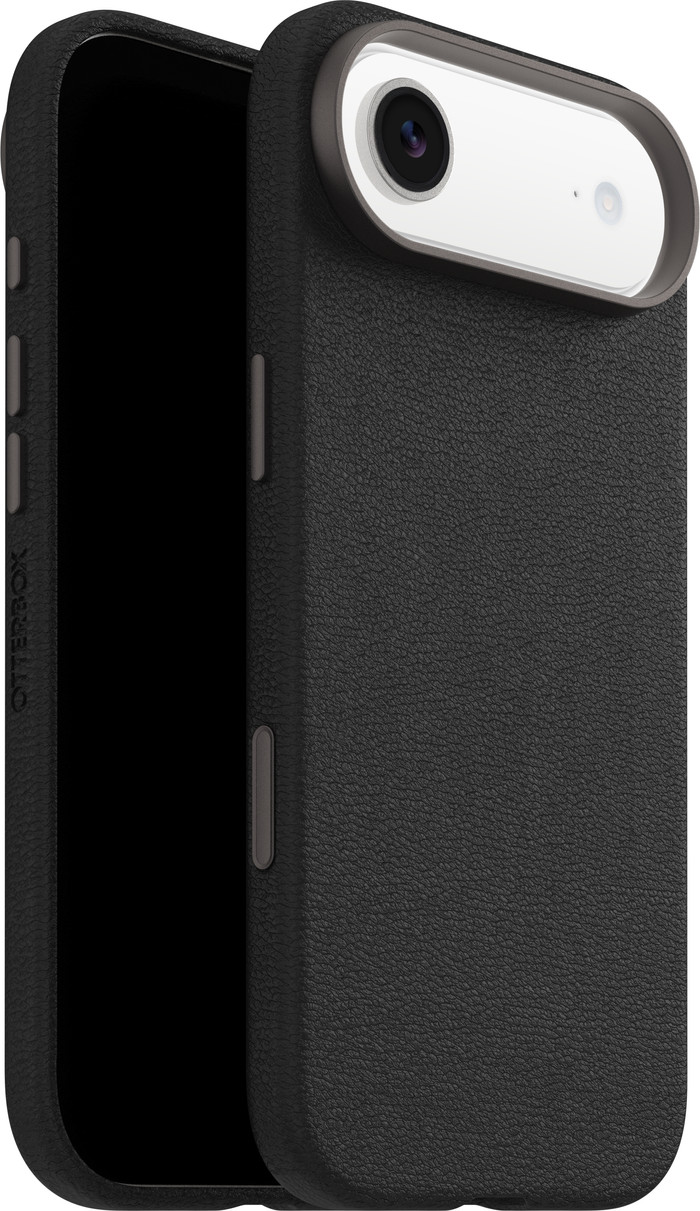 OtterBox Symmetry iPhone 17 Air Back Cover with MagSafe Magnet Leather Black combined product