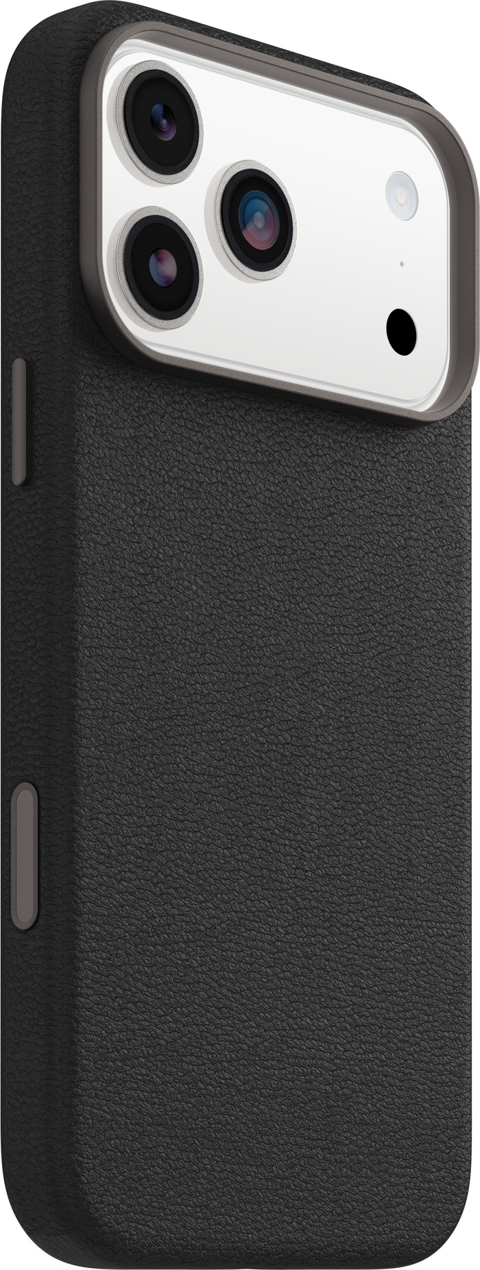 Otterbox Symmetry iPhone 17 Pro Max Backcover mit MagSafe Magnet Leder Schwarz rechte seite