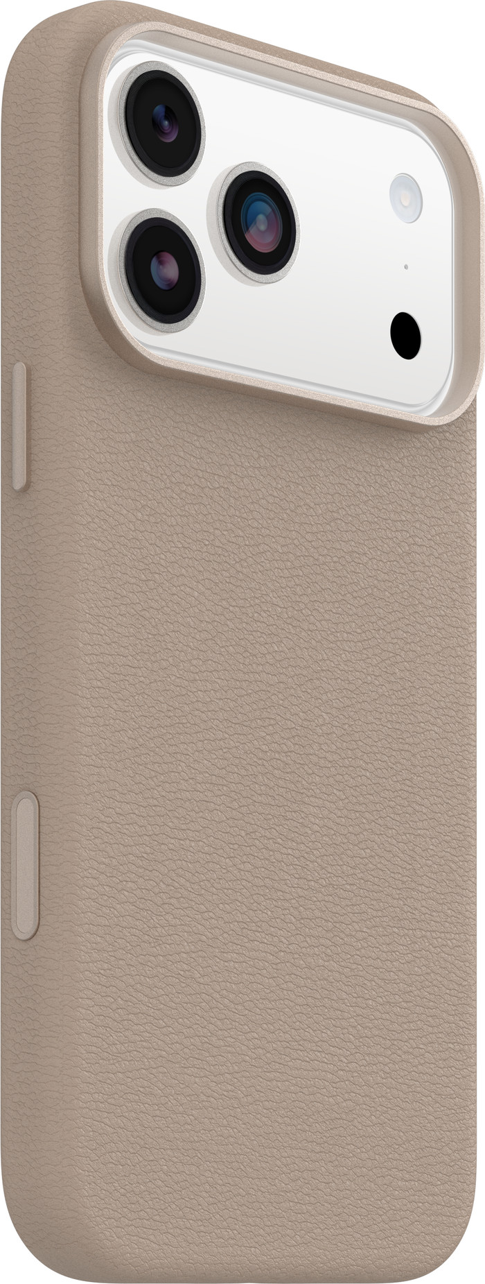 Otterbox Symmetry iPhone 17 Pro Max Backcover mit MagSafe Magnet Leder Grau rechte seite