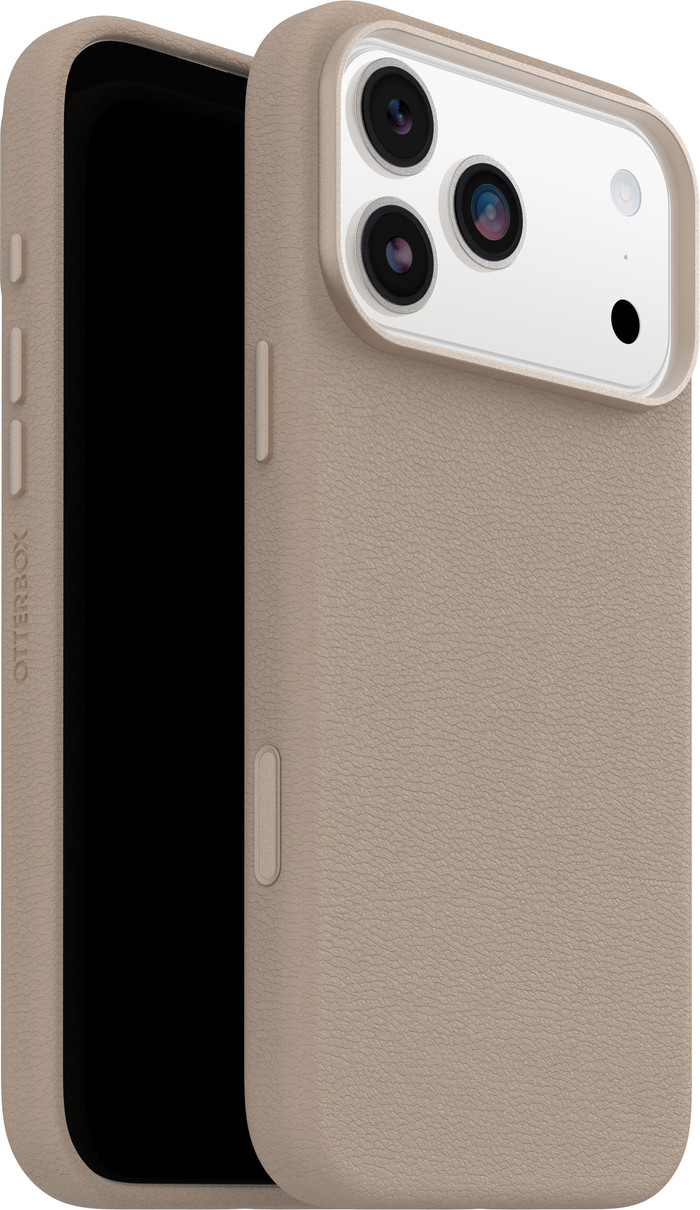 Otterbox Symmetry iPhone 17 Pro Max Backcover mit MagSafe Magnet Leder Grau Verbundprodukt