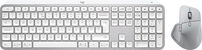 Logitech MX Master 4 Light Gray + Logitech MX Keys S for Mac QWERTZ White Main Image