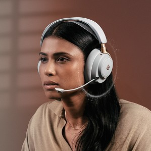 SteelSeries Arctis Nova Elite Sage & Gold product in use