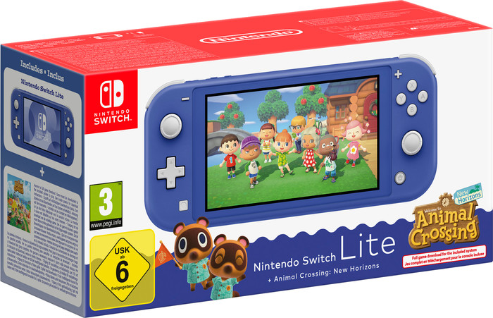 Nintendo Switch Lite Animal Crossing New Horizons Edition Blau Main Image