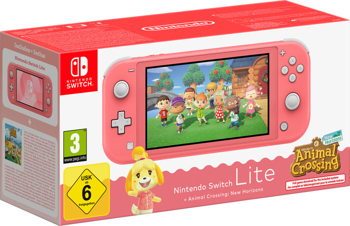 Nintendo Switch Lite Animal Crossing New Horizons Edition Pink Main Image