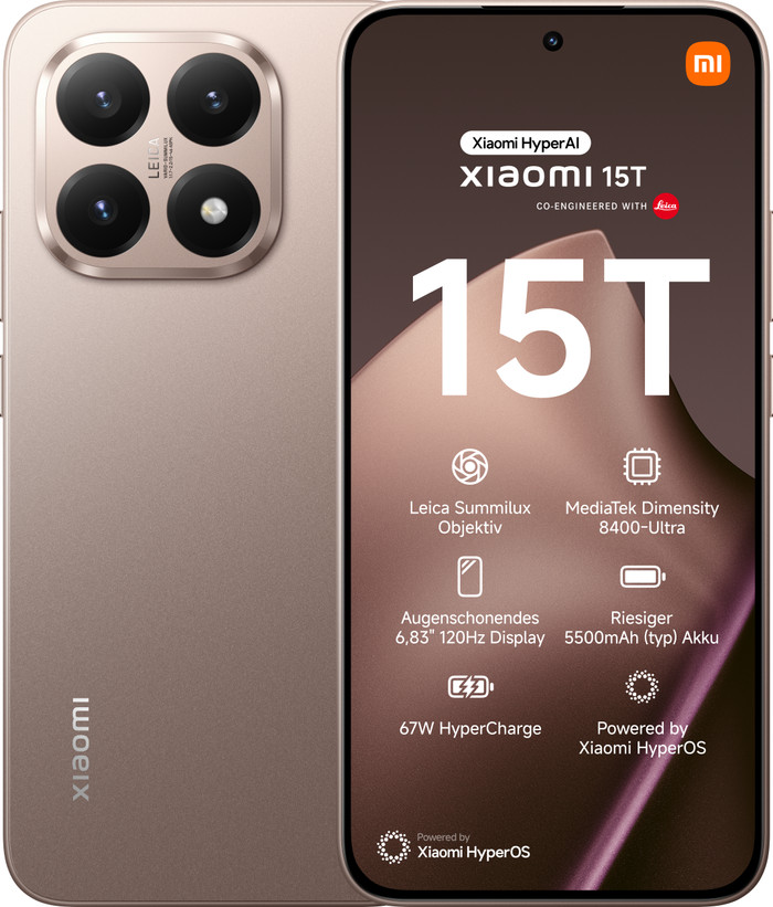 Xiaomi 15T 256 GB Rose Gold 5G Main Image